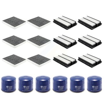 6x Air + 6x Cabin + 6x Engine Oil Filter (18 Total) Kit For Hyundai Elantra KFM-103607