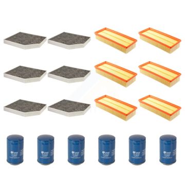 6x Air + 6x Cabin + 6x Engine Oil Filter (18 Total) Kit For Audi Q5 A4 Quattro A5 allroad KFM-103634