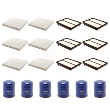 6x Air + 6x Cabin + 6x Engine Oil Filter (18 Total) Kit For Honda Accord Acura TL TSX KFM-103642