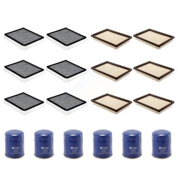 6x Air + 6x Cabin + 6x Engine Oil Filter (18 Total) Kit For INFINITI QX70 5.0L 2 Required KFM-103673