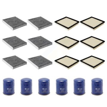 6x Air + 6x Cabin + 6x Engine Oil Filter (18 Total) Kit For Subaru Crosstrek Impreza KFM-103691