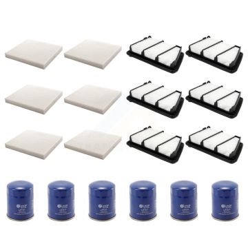 6x Air + 6x Cabin + 6x Engine Oil Filter (18 Total) Kit For 2019 Honda CR-V 2.4L KFM-103699