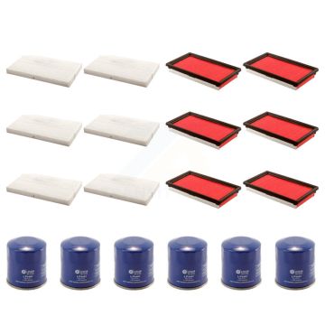 6x Air + 6x Cabin + 6x Engine Oil Filter (18 Total) Kit For 2009-2014 Nissan Cube KFM-103734