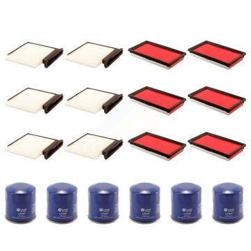 6x Air + 6x Cabin + 6x Engine Oil Filter (18 Total) Kit For 2007-2011 Nissan Versa KFM-103739