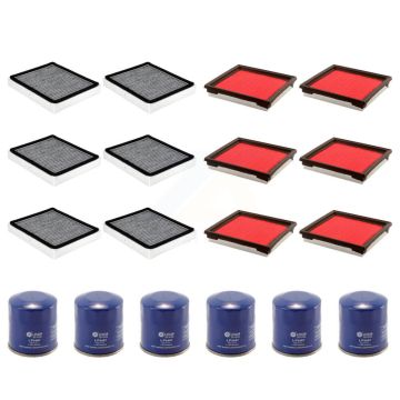 6x Air + 6x Cabin + 6x Engine Oil Filter (18 Total) Kit For INFINITI QX50 2 Required KFM-103748