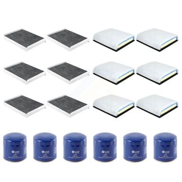 6x Air + 6x Cabin + 6x Engine Oil Filter (18 Total) Kit For Ford F-450 Super Duty F-550 KFM-103827