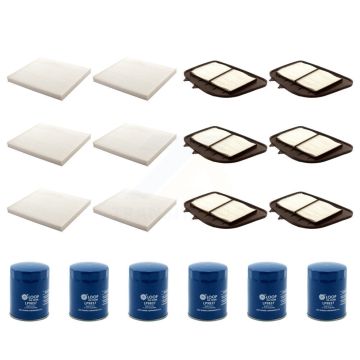 6x Air + 6x Cabin + 6x Engine Oil Filter (18 Total) Kit For Cadillac SRX STS 4.6L KFM-103834