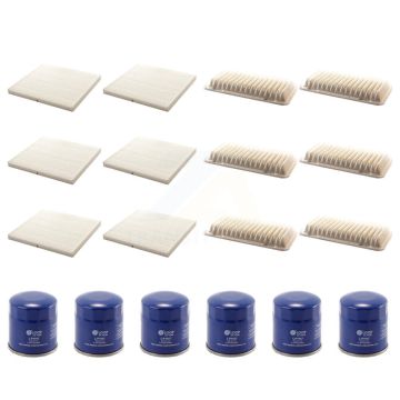 6x Air + 6x Cabin + 6x Engine Oil Filter (18 Total) Kit For Toyota Corolla Matrix KFM-103852