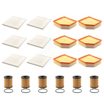 6x Air + 6x Cabin + 6x Engine Cartridge Oil Filter (18 Total) Kit For Dodge Dart 1.4L KFM-103882