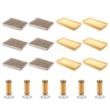 6x Air + 6x Cabin + 6x Engine Cartridge Oil Filter (18 Total) Kit For Volkswagen Jetta KFM-103921