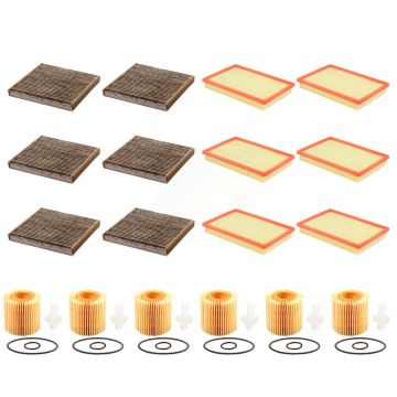 6x Air + 6x Cabin + 6x Engine Cartridge Oil Filter (18 Total) Kit For Toyota RAV4 Camry KFM-103934