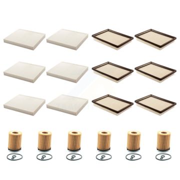 6x Air + 6x Cabin + 6x Engine Cartridge Oil Filter (18 Total) Kit For INFINITI Q50 2.0L KFM-103951