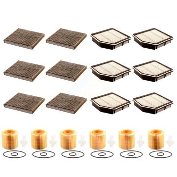 6x Air + 6x Cabin + 6x Engine Cartridge Oil Filter (18 Total) Kit For Lexus IS250 KFM-103958
