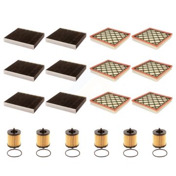 6x Air + 6x Cabin + 6x Engine Cartridge Oil Filter (18 Total) Kit For Buick Verano Regal KFM-103969
