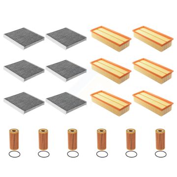 6x Air + 6x Cabin + 6x Engine Cartridge Oil Filter (18 Total) Kit For Volkswagen Golf Q3 KFM-103978