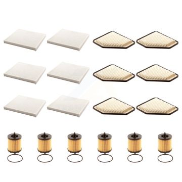 6x Air + 6x Cabin + 6x Engine Cartridge Oil Filter (18 Total) Kit For Chevrolet Cobalt G5 KFM-104002