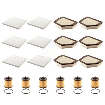 6x Air + 6x Cabin + 6x Engine Cartridge Oil Filter (18 Total) Kit For Saturn Vue Captiva KFM-104007