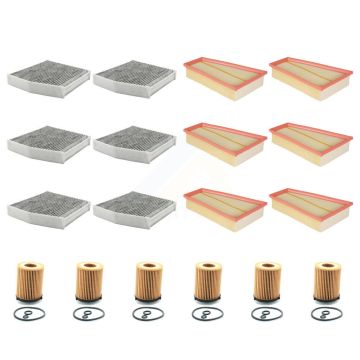 6x Air + 6x Cabin + 6x Engine Cartridge Oil Filter (18 Total) Kit For Mercedes-Benz B250 KFM-104014