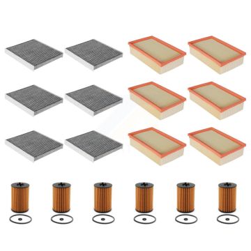 6x Air + 6x Cabin + 6x Engine Cartridge Oil Filter (18 Total) Kit For Volkswagen Golf A3 KFM-104016