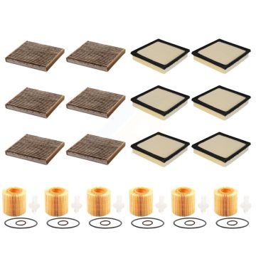 6x Air + 6x Cabin + 6x Engine Cartridge Oil Filter (18 Total) Kit For Toyota Avalon 3.5L KFM-104020