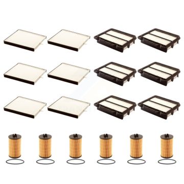 6x Air + 6x Cabin + 6x Engine Cartridge Oil Filter (18 Total) Kit For Chevrolet Aveo G3 KFM-104045