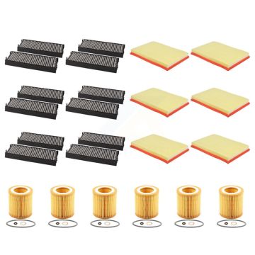 6x Air + 6x Cabin + 6x Engine Cartridge Oil Filter (18 Total) Kit For 07-08 BMW X5 3.0L KFM-104097