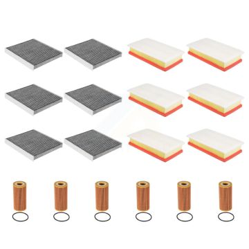 6x Air + 6x Cabin + 6x Engine Cartridge Oil Filter (18 Total) Kit For Volkswagen Atlas KFM-104100