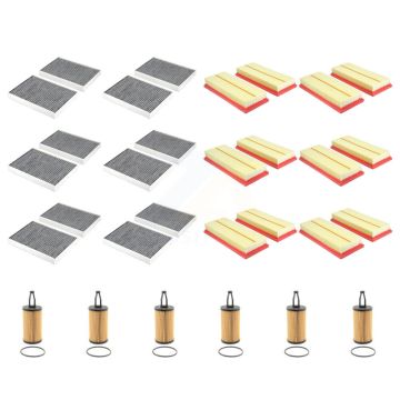 6x Air + 6x Cabin + 6x Engine Cartridge Oil Filter (18 Total) Kit For Mercedes-Benz S550 KFM-104111