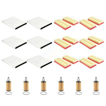 6x Air + 6x Cabin + 6x Engine Cartridge Oil Filter (18 Total) Kit For Mercedes-Benz ML550 KFM-104113
