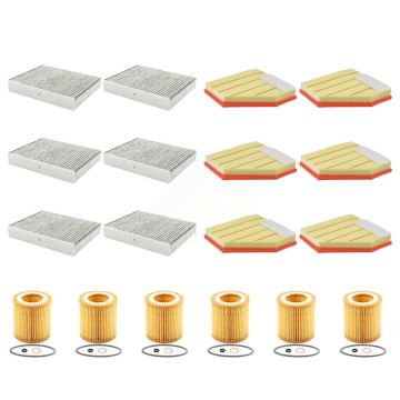 6x Air + 6x Cabin + 6x Engine Cartridge Oil Filter (18 Total) Kit For BMW 320i xDrive KFM-104115