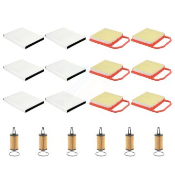 6x Air + 6x Cabin + 6x Engine Cartridge Oil Filter (18 Total) Kit For Mercedes-Benz C43 KFM-104127