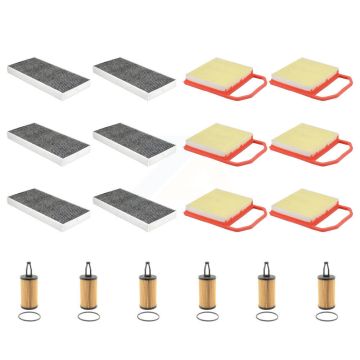 6x Air + 6x Cabin + 6x Engine Cartridge Oil Filter (18 Total) Kit For KFM-104129