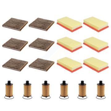 6x Air + 6x Cabin + 6x Engine Cartridge Oil Filter (18 Total) Kit For 2016 Jaguar XF 3.0L KFM-104134