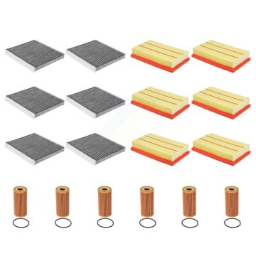 6x Air + 6x Cabin + 6x Engine Cartridge Oil Filter (18 Total) Kit For KFM-104137