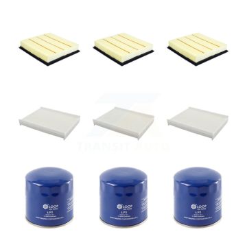 3x Air + 3x Cabin + 3x Engine Oil Filter (9 Total) Kit For Ford F-350 Super Duty F-250 KFM-104260