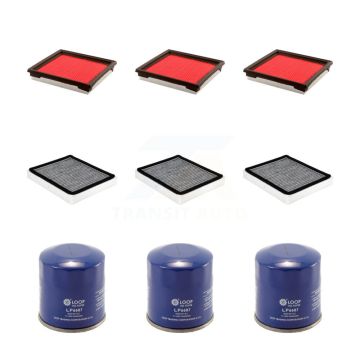 3x Air + 3x Cabin + 3x Engine Oil Filter (9 Total) Kit For 14-17 INFINITI QX50 2 Required KFM-104313