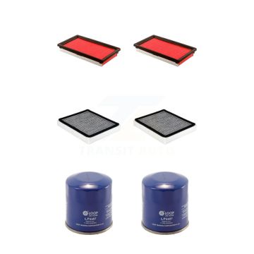 2x Air + 2x Cabin + 2x Engine Oil Filter (6 Total) Kit For 17-18 INFINITI Q50 2 Required KFM-104400