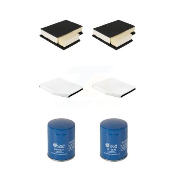 2x Air + 2x Cabin + 2x Engine Oil Filter (6 Total) Kit For Ford Transit-250 Transit-150 KFM-104416