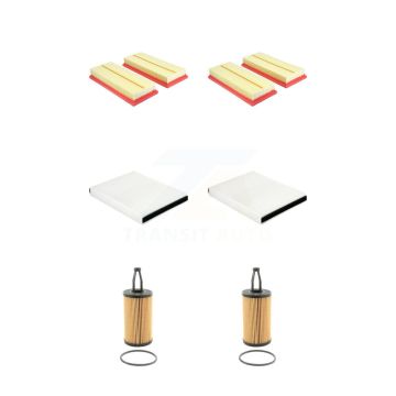 2x Air + 2x Cabin + 2x Engine Cartridge Oil Filter (6 Total) Kit For Mercedes-Benz ML550 KFM-104502