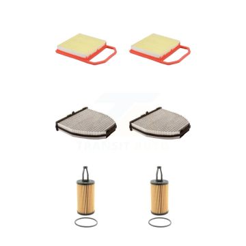 2x Air + 2x Cabin + 2x Engine Cartridge Oil Filter (6 Total) Kit For Mercedes-Benz E400 KFM-104504
