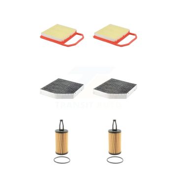 2x Air + 2x Cabin + 2x Engine Cartridge Oil Filter (6 Total) Kit For Mercedes-Benz C43 KFM-104508