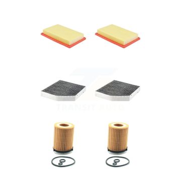 2x Air + 2x Cabin + 2x Engine Cartridge Oil Filter (6 Total) Kit For Mercedes-Benz C300 KFM-104519