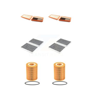 2x Air + 2x Cabin + 2x Engine Cartridge Oil Filter (6 Total) Kit For Mercedes-Benz S350 KFM-104536