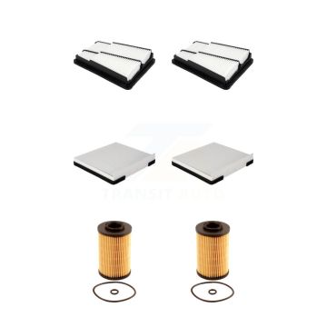 2x Air + 2x Cabin + 2x Engine Cartridge Oil Filter (6 Total) Kit For Hyundai Genesis KFM-104548