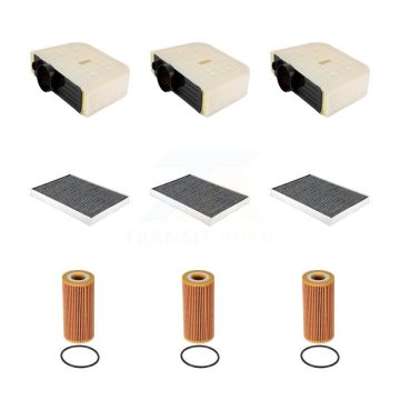 3x Air + 3x Cabin + 3x Engine Cartridge Oil Filter (9 Total) Kit For 17-25 Audi Q7 2.0L KFM-104555