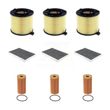 3x Air + 3x Cabin + 3x Engine Cartridge Oil Filter (9 Total) Kit For Audi Q5 A4 Quattro KFM-104556