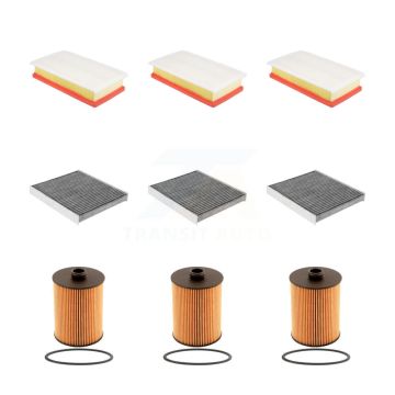3x Air + 3x Cabin + 3x Engine Cartridge Oil Filter (9 Total) Kit For Volkswagen Atlas KFM-104558