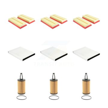 3x Air + 3x Cabin + 3x Engine Cartridge Oil Filter (9 Total) Kit For Mercedes-Benz ML550 KFM-104568