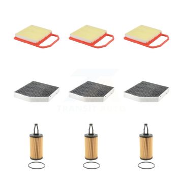 3x Air + 3x Cabin + 3x Engine Cartridge Oil Filter (9 Total) Kit For Mercedes-Benz C43 KFM-104574