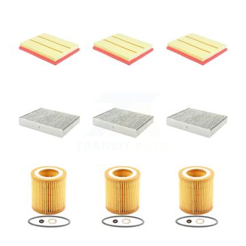3x Air + 3x Cabin + 3x Engine Cartridge Oil Filter (9 Total) Kit For BMW 335i xDrive 435i KFM-104580